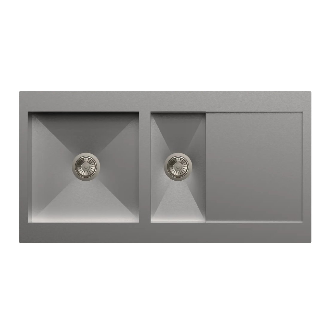 Carysil Rege One and Half and Double Bowl with Drainer 40x20x8 dimensions