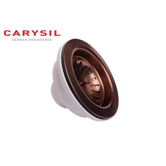 Carysil Round Waste Coupling for Kitchen Sink, Premium 304-grade Stainless Steel Coupling, Removable Waste Strainer for Kitchen Sink, Rust-Free, Corrosion-Resistant, Rose Gold PVD Finish dimensions