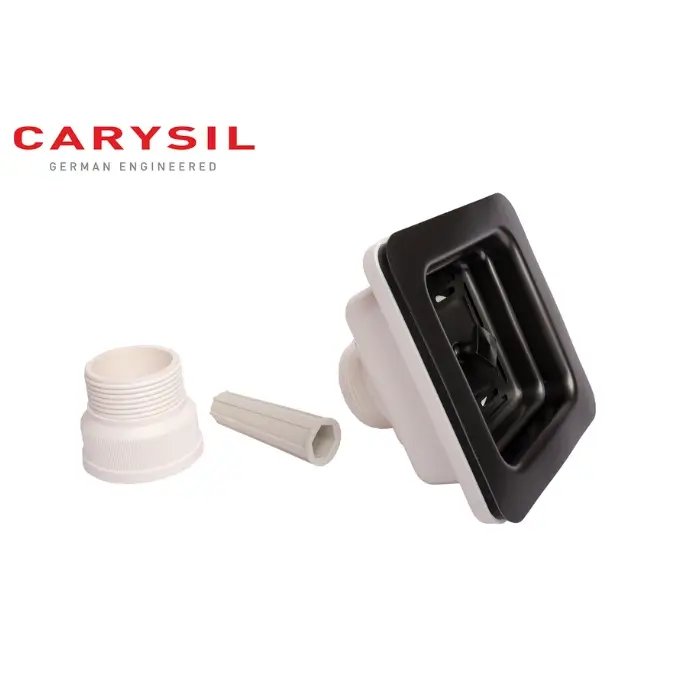 Carysil Square Waste Coupling for Kitchen Sink, Premium 304-grade Stainless Steel Coupling, Removable Waste Strainer for Kitchen Sink, Rust-free, Corrosion-Resistant, Matt Black PVD Finish dimensions