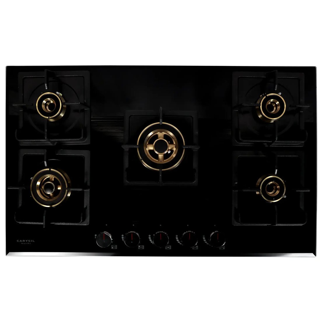 Carysil Tek Plus 90cm Built-in Glass Hob, 5 Brass Burner dimensions