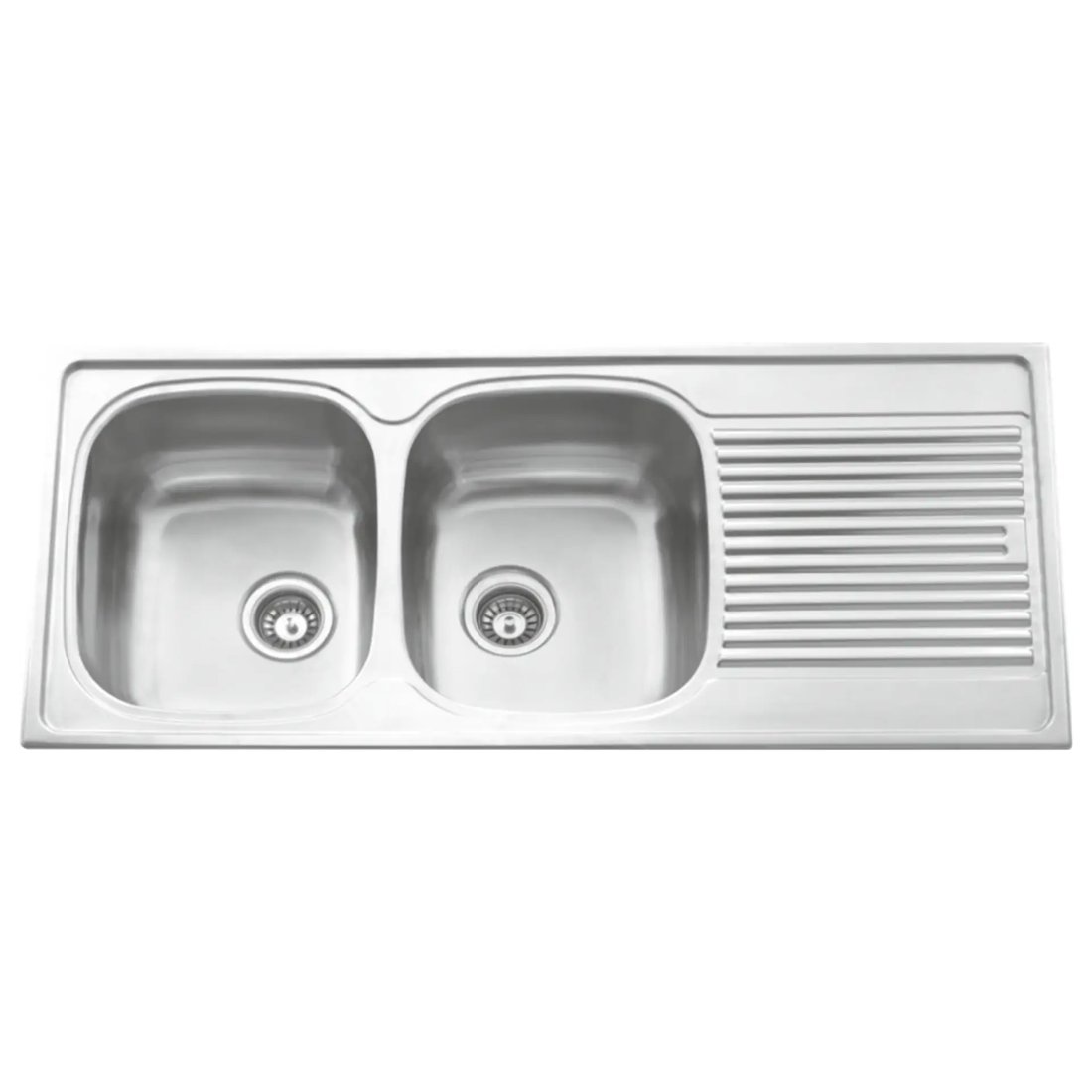 Carysil Vogue Two Bowl With Drainer 46x20x8 dimensions