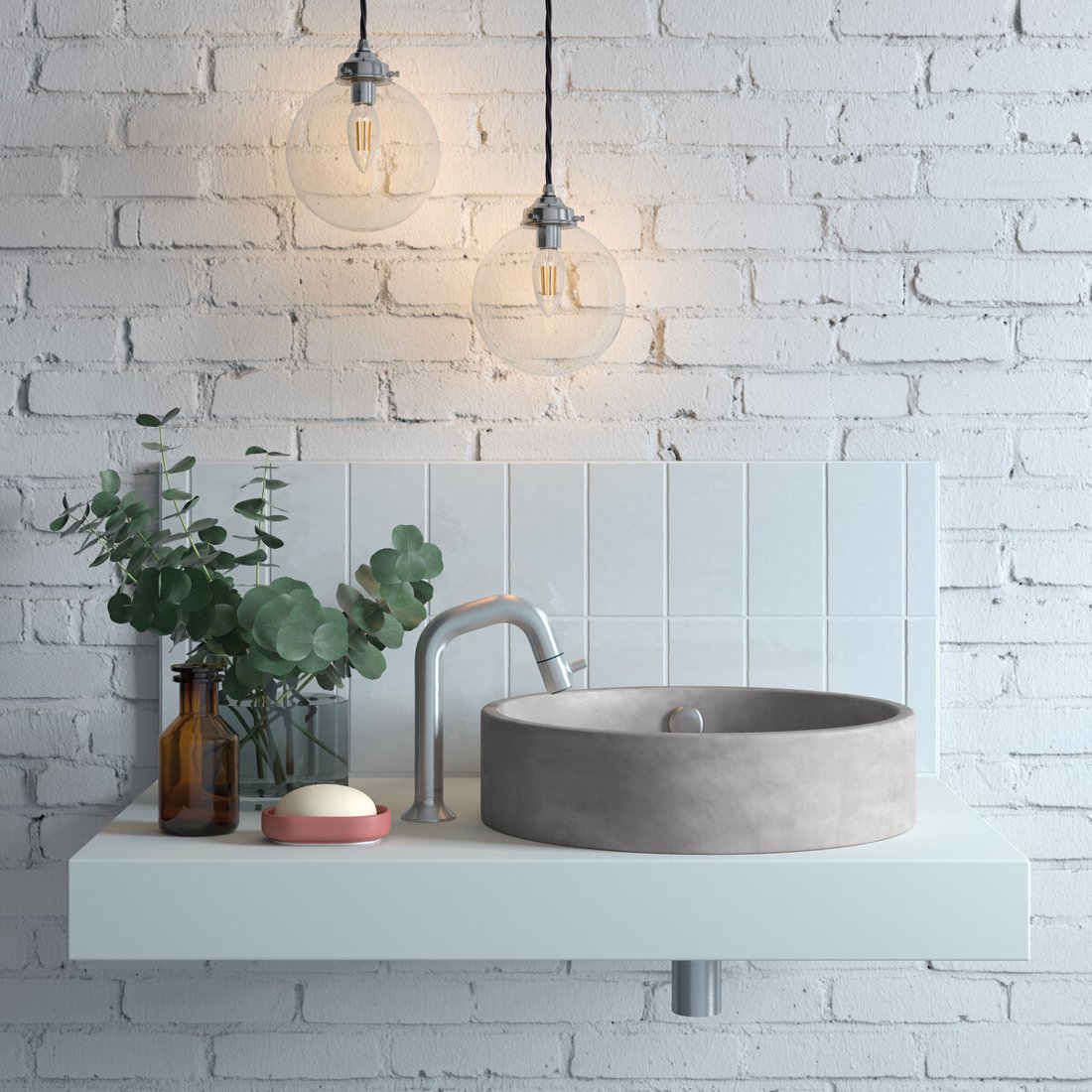 Basin waste, always open steel