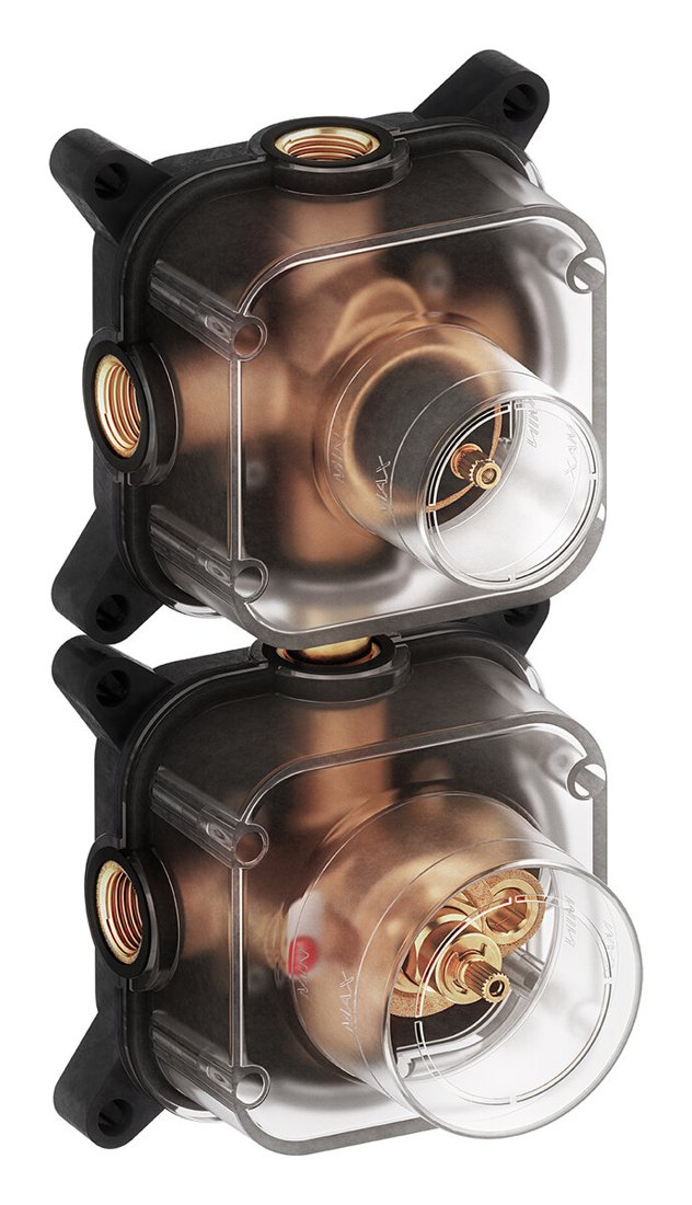 Bath waste - with water outlet brushed brass