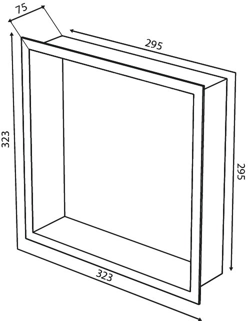 Built-In Shower Shelf matt black