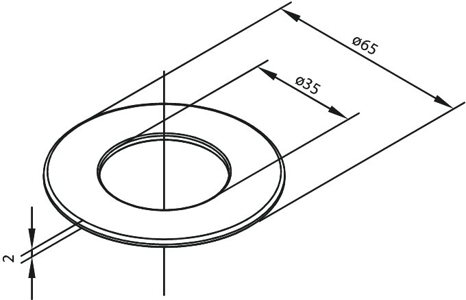 Fixing plate graphite grey