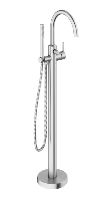 Freestanding bath mixer steel
