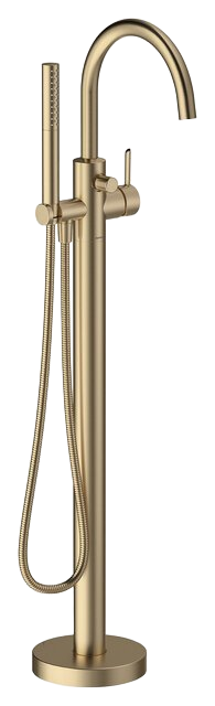 Freestanding bath mixer brushed bronze