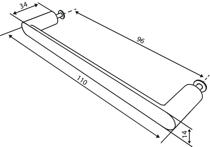 Furniture handle brushed copper