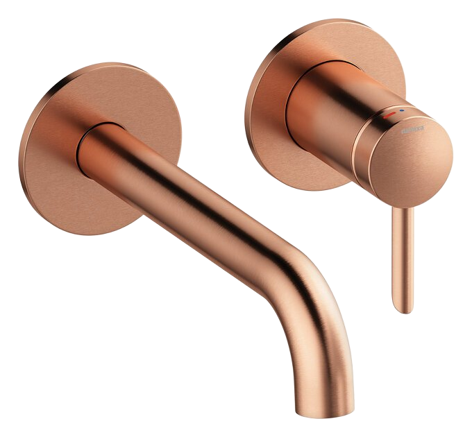 Iris Exposed kit for built in Basin Mixer Box (180 mm) brushed copper