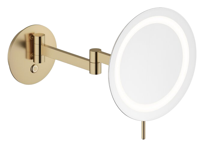 Make-up mirror with light brushed bronze