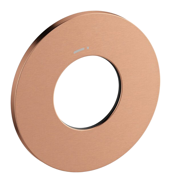 Rosette Ø90 for concealed stop cock flow brushed copper
