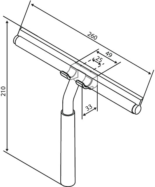 Shower squeegee with holder chrome