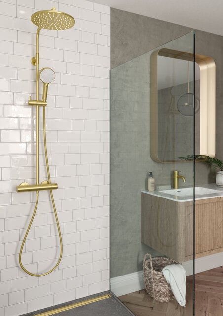 Shower System brushed brass