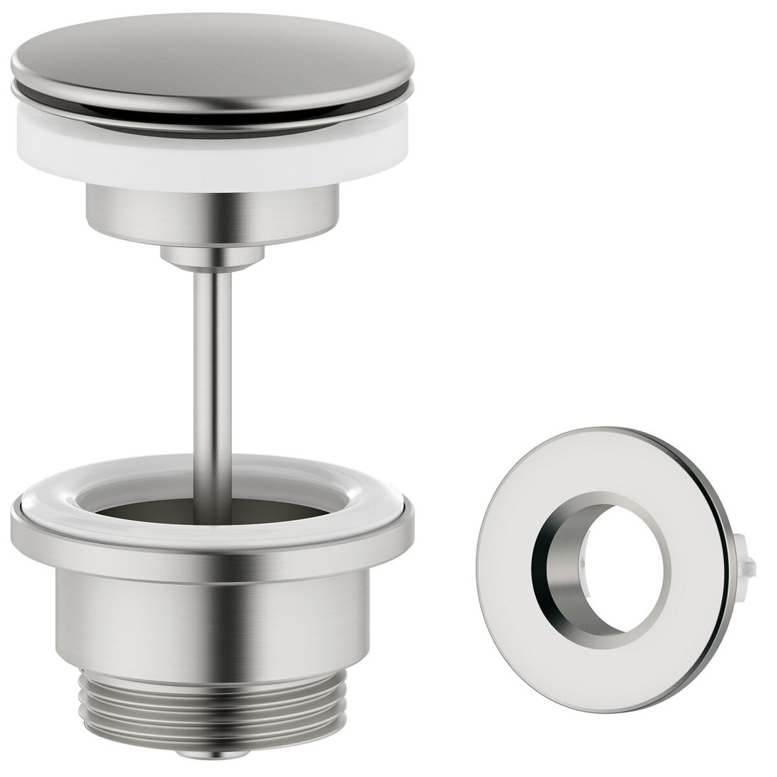 Thermostatic shower mixer with swivel spout steel