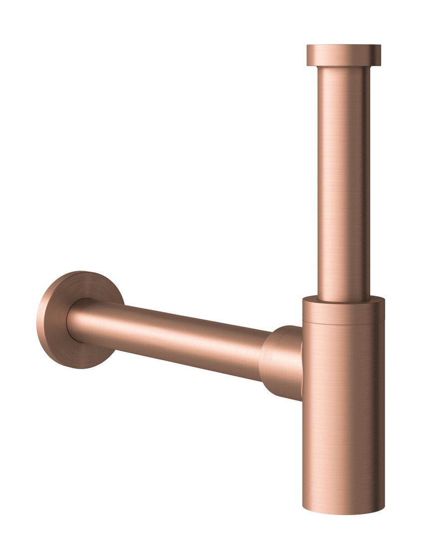 Thermostatic shower mixer with swivel spout brushed copper