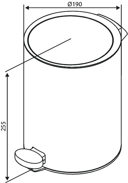 Toilet bin 3 L brushed brass