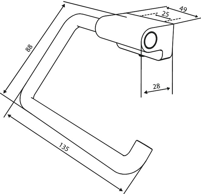 Toilet roll holder graphite grey