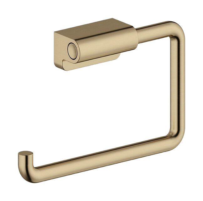 Toilet roll holder brushed bronze