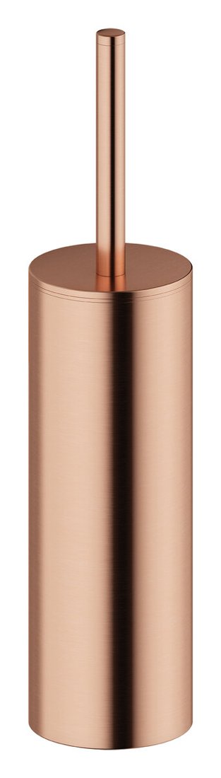 Toilet roll holder with lid brushed copper