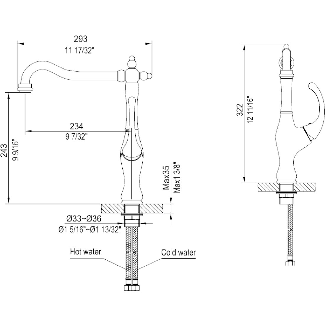AB08 3152BN Kitchen Faucet