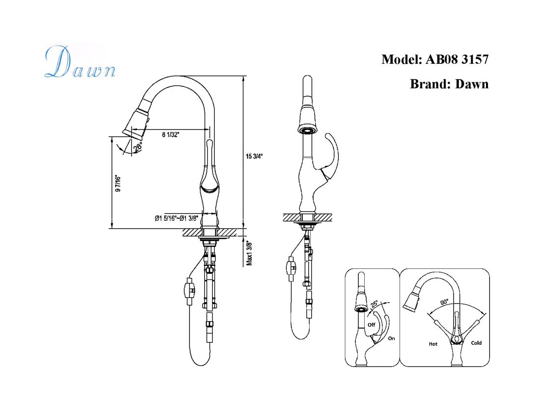 AB08 3157BN Kitchen Faucet