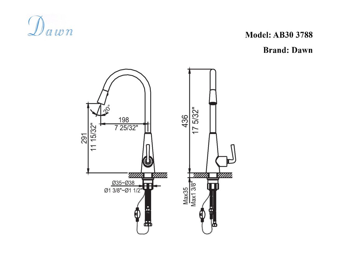 AB30 3788C Kitchen Faucet