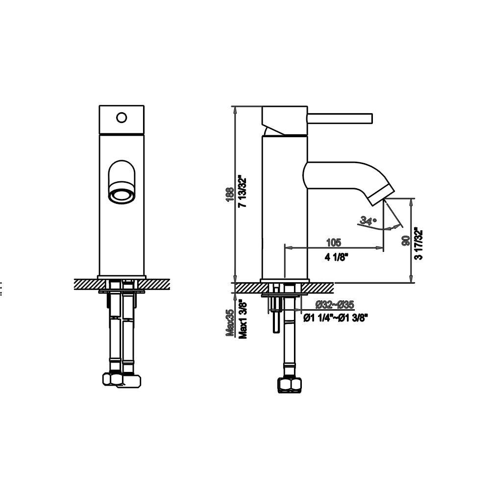 AB37 1433BN Lavatory Faucet