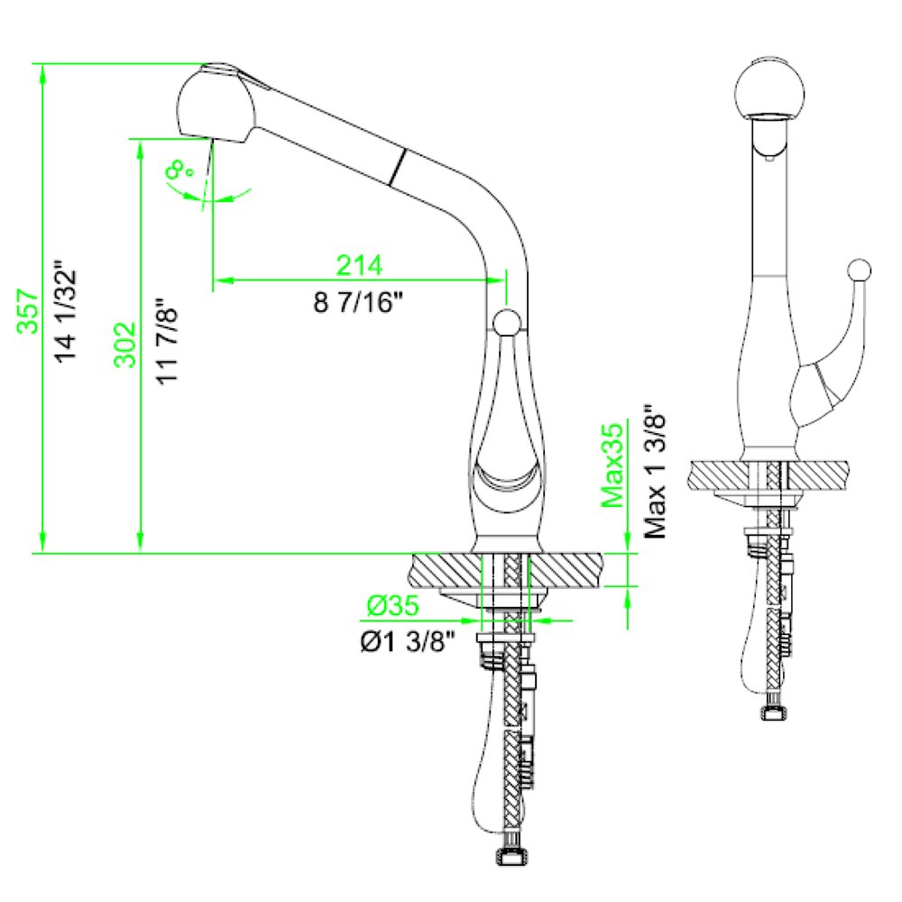 AB50 3079C Kitchen Faucet