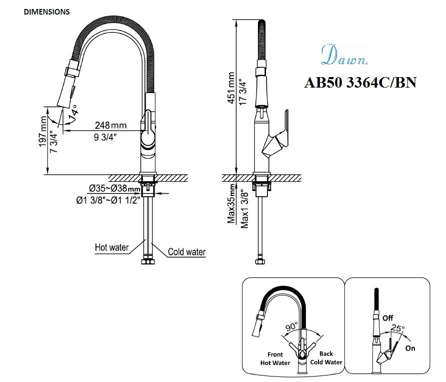 AB50 3364C Kitchen Faucet