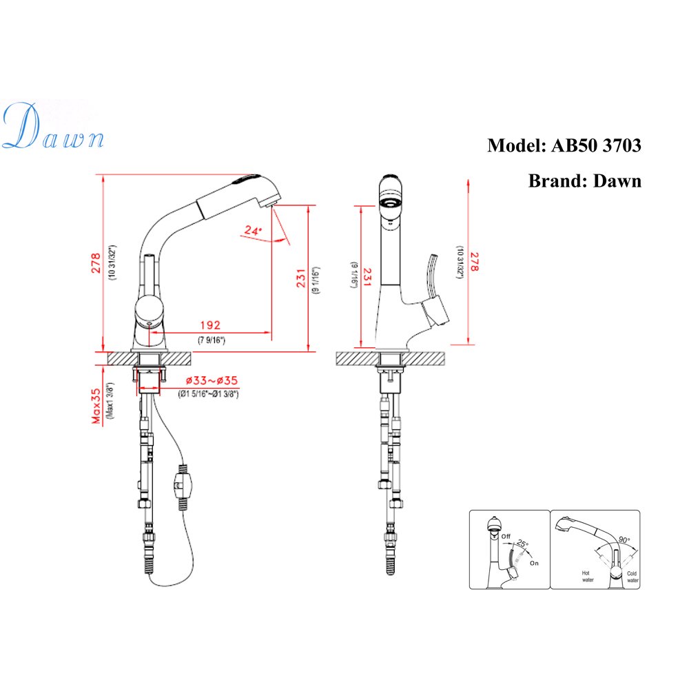 AB50 3703BN Kitchen Faucet