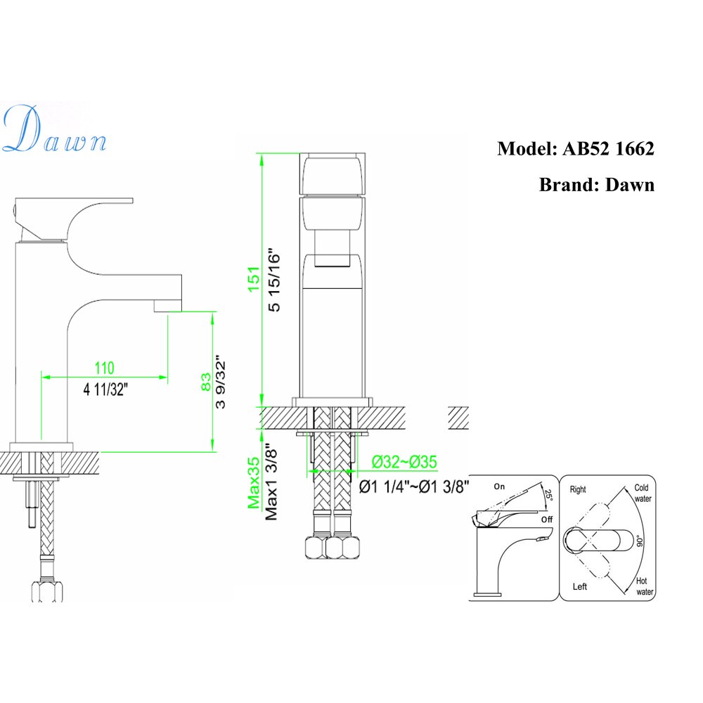 AB52 1662BN Lavatory Faucet