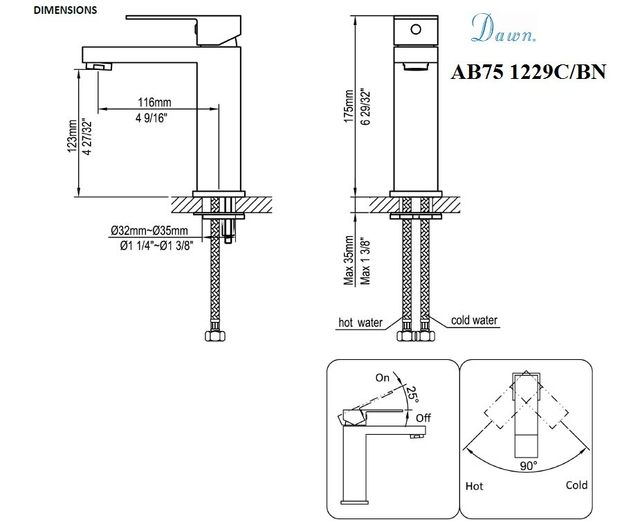 AB75 1229BN Lavatory Faucet