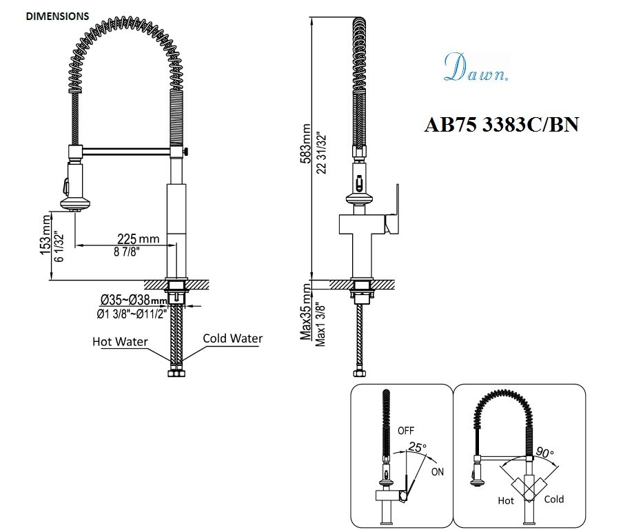 AB75 3383BN Kitchen Faucet