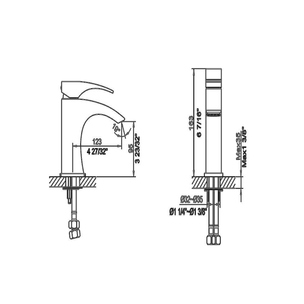 AB77 1586CPW Lavatory Faucet