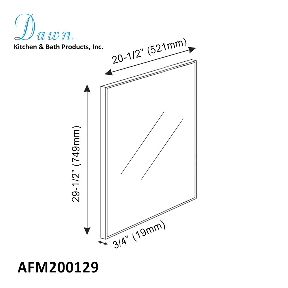 AFM200129MB Matte Black Framed Mirror