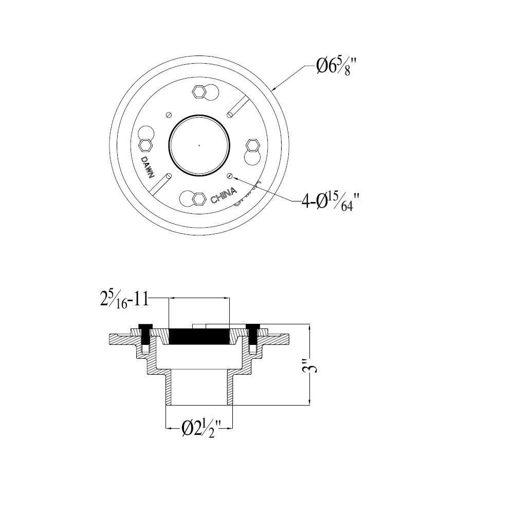 Cast Iron Drain Base (screw-in) STB060205