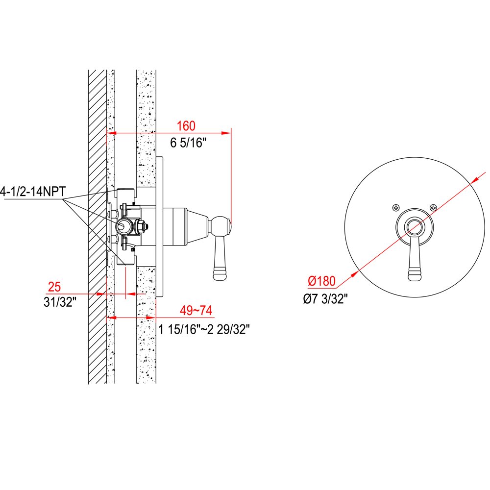 D2221901C Shower Trim