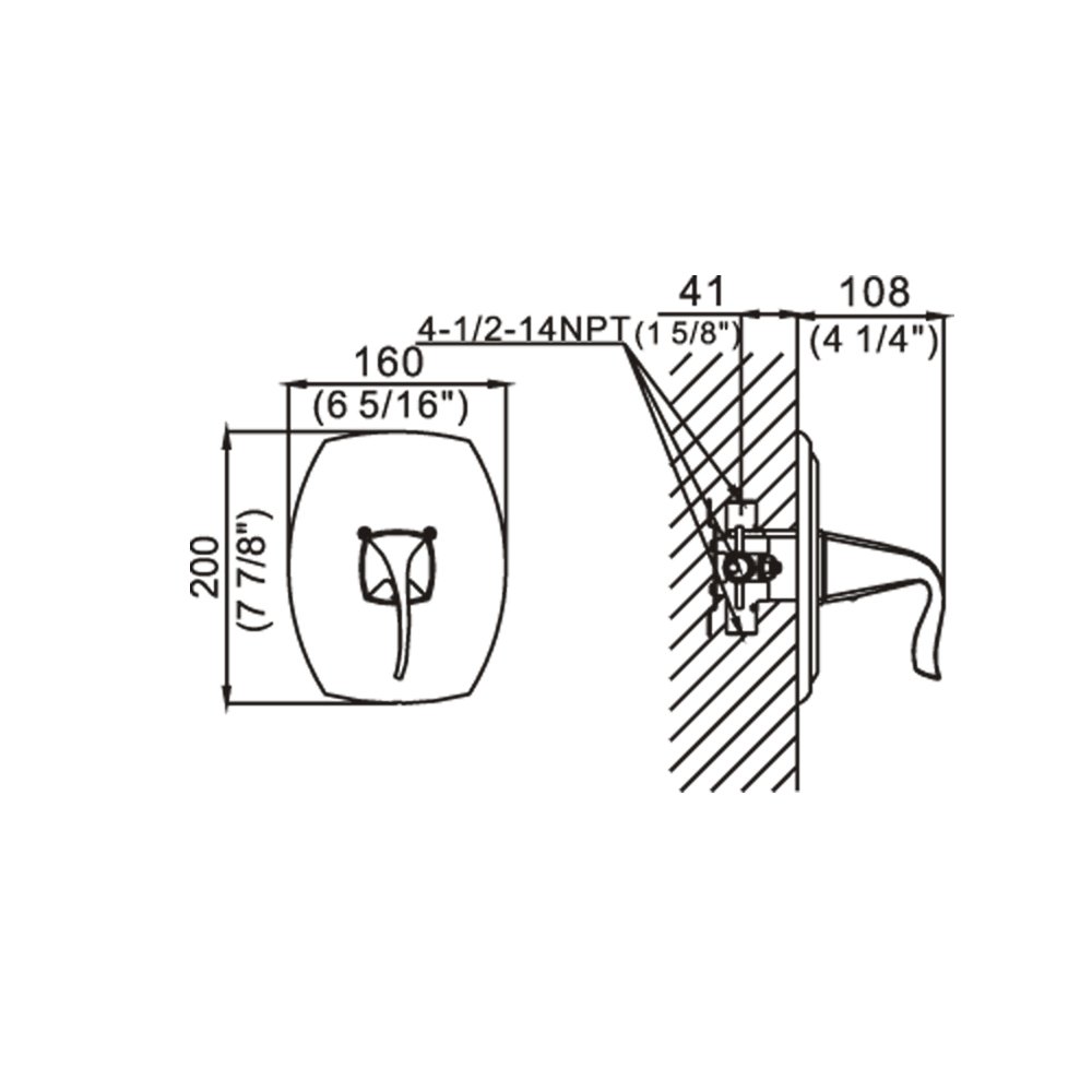 D2230301DBR Shower Trim