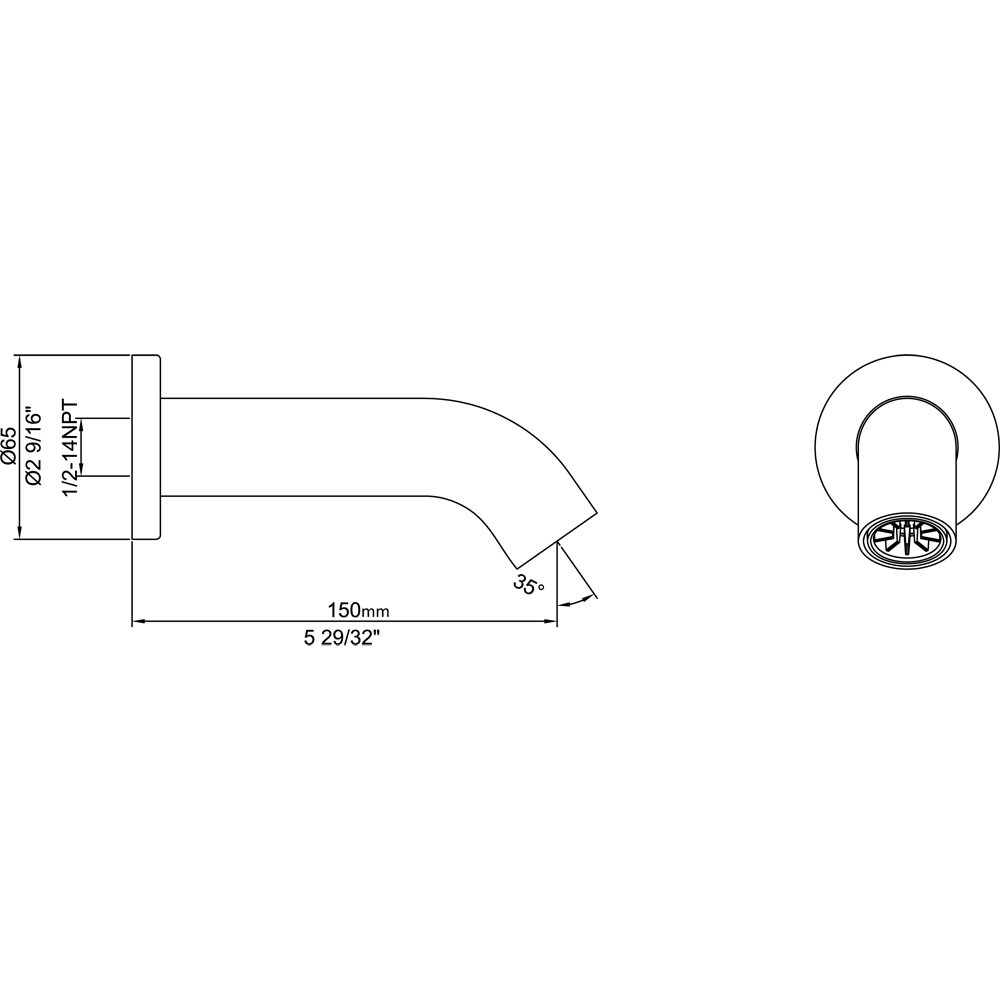 D3217401DBR Tub Spout