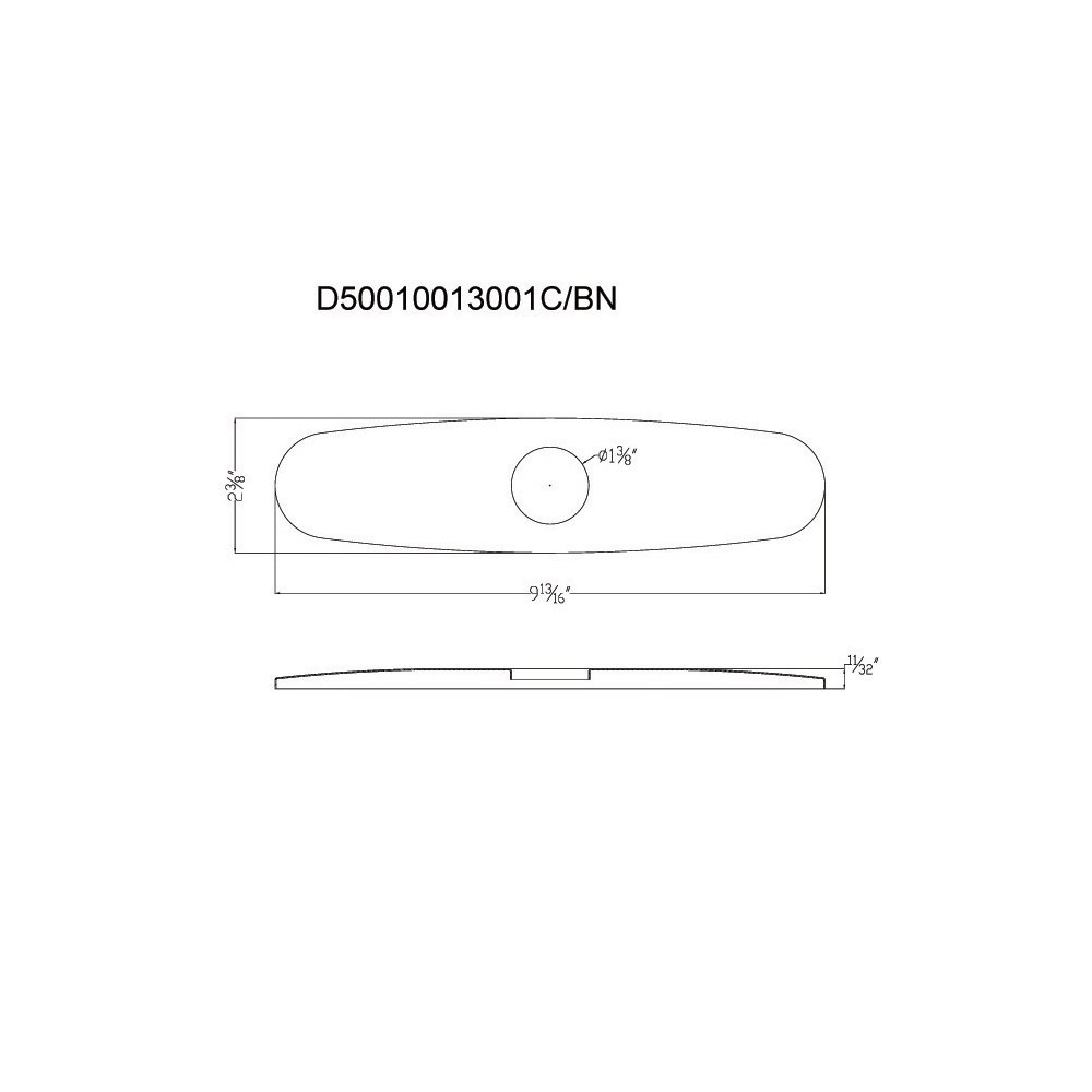 D510013001BN Escutcheon/ Faucet Hole Plate