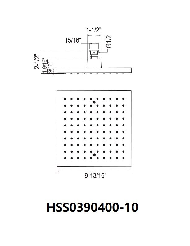 HSS0390400-10 Rainhead