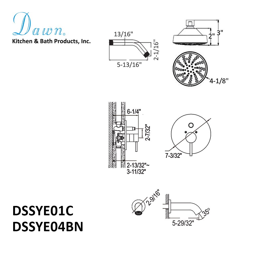 Yosemite DSSYE04BN Shower Set