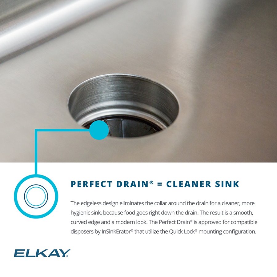 Lustertone® Classic Stainless Steel 17" x 22" x 10-1/8" Single Bowl Drop-in Sink with Perfect Drain®