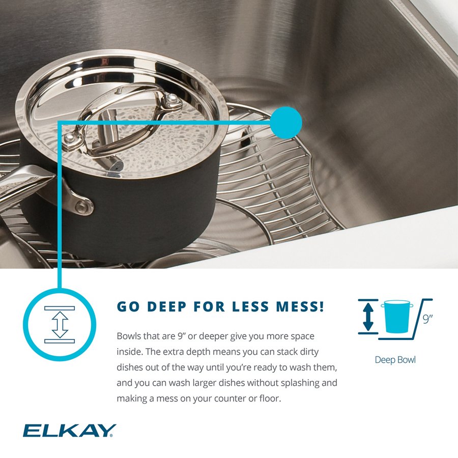 Lustertone® Classic Stainless Steel 17" x 22" x 10-1/8" Single Bowl Drop-in Sink with Perfect Drain®