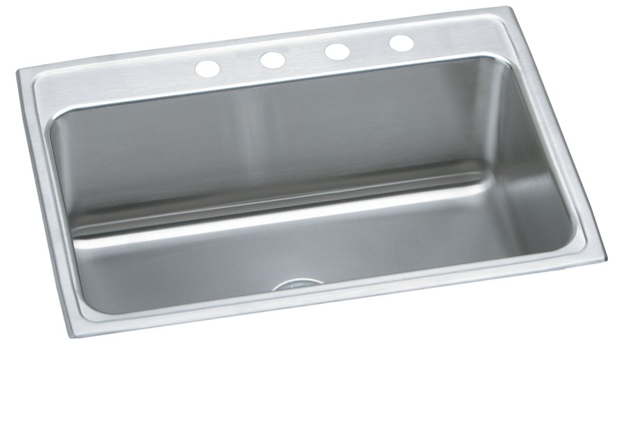 Lustertone® Classic Stainless Steel 31" x 22" x 11-5/8" Single Bowl Drop-in Sink