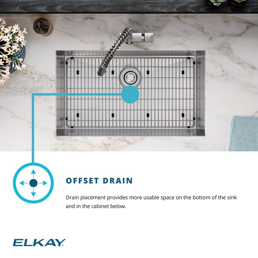 Crosstown® 18 Gauge Stainless Steel 33" x 22" x 9" 1-Hole Equal Double Bowl Dual Mount Sink Kit with Aqua Divide and Faucet
