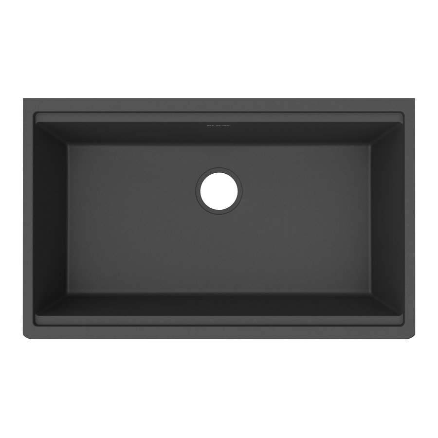 Quartz Classic 33" x 22" x 9-1/2" Single Bowl Undermount Workstation Sink 4pc Kit
