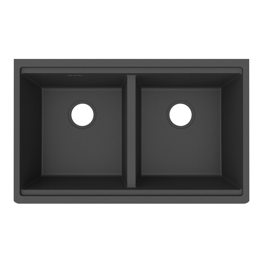 Quartz Classic 33" x 22" x 9-1/2" Equal Double Bowl Undermount Workstation Sink 4pc Kit