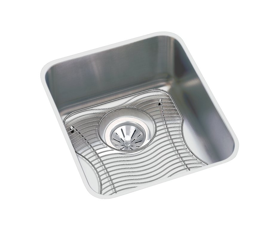 Lustertone® Classic Stainless Steel 14" x 18-1/2" x 7-7/8" Single Bowl Undermount Sink Kit