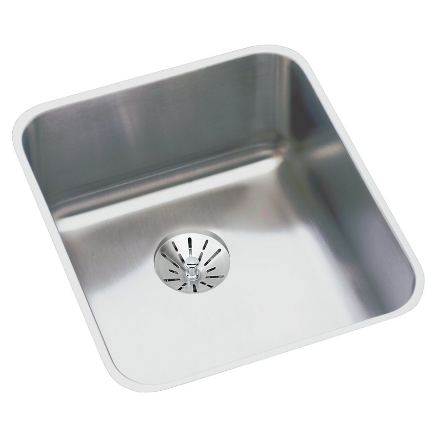 Lustertone® Classic Stainless Steel 16" x 18-1/2" x 4-3/8" Single Bowl Undermount ADA Sink with Perfect Drain®